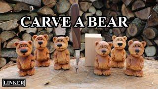 How to Carve a Bear -Full Woodcarving Tutorial