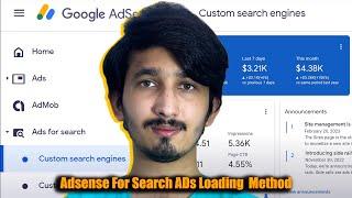 Search Ads Loading Method: Earn $1000 Passively with AdSense Search Ads || Adsense Loading Course?