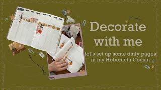 Decorate with me | Set up daily pages in the Hobonichi Cousin