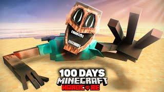 I Survived 100 Days Stranded On Horror Island In Hardcore Minecraft