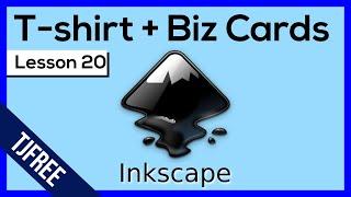 Inkscape Lesson 20 - Examples of shirts, cards, and books, made in Inkscape