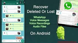 Retrieve Deleted Voice Recordings On WhatsApp