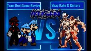 MUGEN: Team BestGamerReview (me) Vs. Kintaro & Shao Kahn + NEW CHARACTERS!!!