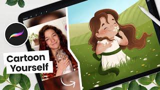 How To Cartoon Yourself, Flower Field Edition! • Digital Art Tutorial