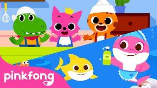 Belajar Mencuci Tangan Benar dan Makan Sehat! | Kompilasi Lagu Anak Pendidikan | Pinkfong Baby Shark