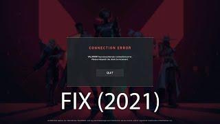 VALORANT has encountered a connection error error code: VAN -1 FIX (2021)