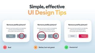 Quick UI / UX Design tips - new series!