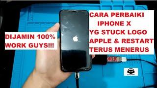 TUTORIAL CARA MEMPERBAIKI IPHONE X STUCK LOGO APPLE DAN RESTART TERUS GA BISA MASUK MENU INDONESIA