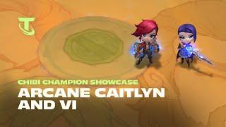 Arcane Caitlyn and Vi | Chibi Champion Showcase - Teamfight Tactics