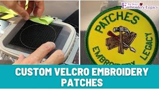 How to Create Custom Embroidery Patches with Velcro - Machine Embroidery Tutorial
