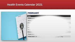 Health Event Calendar of 2021 | Australia