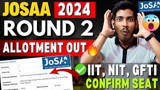 JOSAA 2024 Round 2 Seat Allotment | Result Out | Get TOP NIT At Low Percentile#JOSAA2024 #IIT