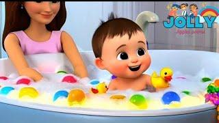 Bath song nursery rhymes | jolly jigles kids bath song | @jolly jiggles poem