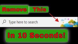 Windows Search Bar Graphic - How to Remove it in 10 seconds!