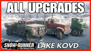 SNOWRUNNER ALL UPGRADE LOCATIONS LAKE KOVD DLC MAP