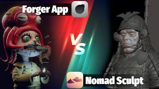 Tablet Sculpting Showdown: forger app vs Nomad Sculpt