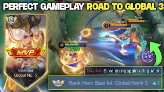 AKHIRNYA AKU JADI TOP 3 GLOBAL VALENTINA!! PERFECT GAMEPLAY VALENTINA HANDEY!! - MOBILE LEGENDS