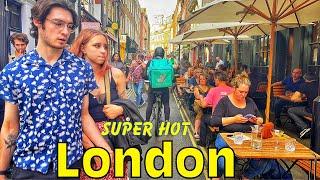 England HOT  Summer - London Summer Walking Tour 2022…