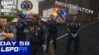 GTA V LSPDFR 0.4.8 |  Day 58 New Orleans EMS |  Patrol with the NightWatch Cast 