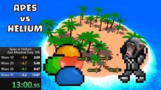 Apes vs Helium - Ape Meadow Speed Run 13:00! (Former WR)