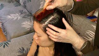 ASMR Scalp Scratching w. LICE COMB: HEAD BOPPING + FLICKING the Micro- Dandruff! Bonus Hair Brushing