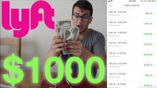 How Long it Took Me to Make $1000 as a Lyft Driver