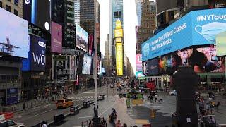 ⁴ᴷ⁶⁰ Walking NYC : Times Square from 42nd Street to 46th Street & 6th Avenue (September 2, 2020)