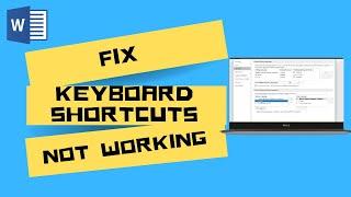 How to Fix Keyboard Shortcuts not Working in Microsoft Word?