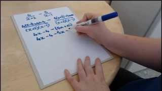 Algebraic Fractions Adding and Subtracting and Solving