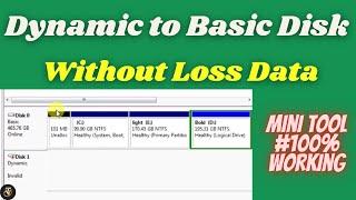 HDD Dynamic to Basic without Data Loss | Repair Invalid Dynamic Disk without Data loss 100% Free