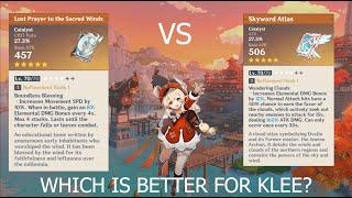 What is Klee's best weapon? Skyward atlas vs Lost Prayer