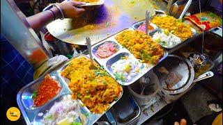 Bulk Making Of Tawa Pulao In Raipur Rs. 80/- Only l Chhattisgarh Street Food