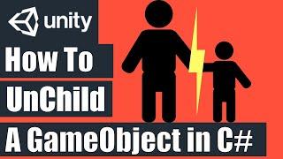 How to unchild a gameobject in unity using C# so it is not attached to the parent