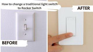 How to change a traditional light switch to Rocker Switch