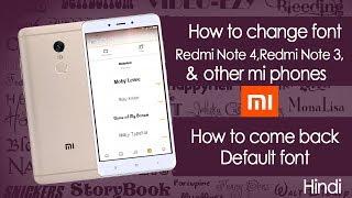 How To Change Font On Redmi Note 4 & How to come back to default  Font |