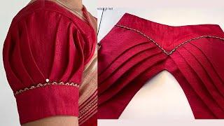 Puff sleeves design cutting and stitching|blouse sleeves design| बाजू का डिजाइन sleeves design| baju