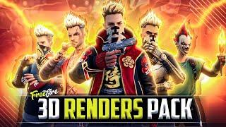 Freefire 3d Renders Pack | FF Characters New  3d Render Pack of 2023 | R2M _ GAMING