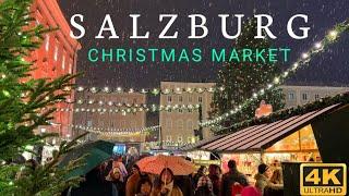 Salzburg Christmas Markets 2023  Heavy Snowfall Walking Tour 2023