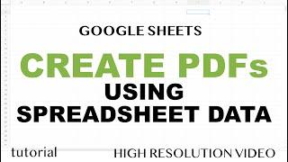 PDFs from Spreadsheet Data and Google Docs Template - Google Sheets