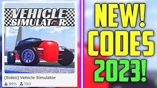 FUTURE CODES!! | *NEW* ROBLOX VEHICLE SIMULATOR CODES 2023! (SIDES)