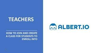 ALBERT.IO - Teachers: Setting up Classes