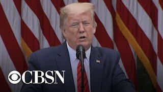 Trump tells CBS News reporter to "ask China" about deaths and abruptly end briefing