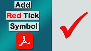 How to add Red Tick Symbol in a PDF (fill and sign) with Adobe Acrobat Pro Dc