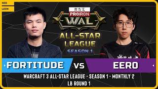 WC3 - [HU] Fortitude vs Eer0 [UD] - LB Round 1 - Warcraft 3 All-Star League Season 1 Monthly 2