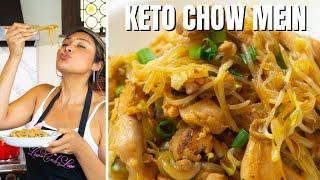 KETO CHICKEN CHOW MEIN! How To Make Keto Chow Mein & Keto Noodles