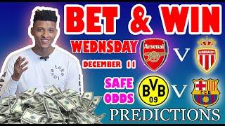 Europa Champions League Football Prediction Today 11-12-2024 |  Betting tips Today |