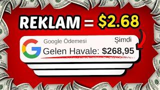 GOOGLE REKLAMLARI İZLEYEREK DAKİKADA $2.68 PARA KAZAN!  Reklam İzleyerek Para Kazanma