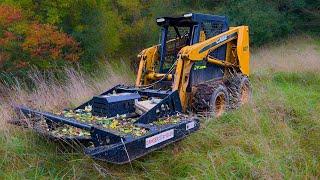 Buying a cheap skid steer brush mower at an auction