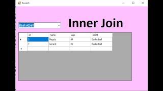 VB.net: Use ComboBox to Filter data from two tables sql database in datagridview using inner join