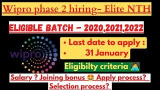 Wipro Hiring 2022 | 2021 | 2020 Batch  Wipro off campus Drive | How to apply | Eligibility Criteria